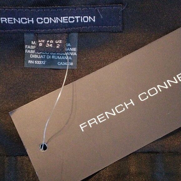 NWT French Connection Black Satin Dress - Picture 7 of 9